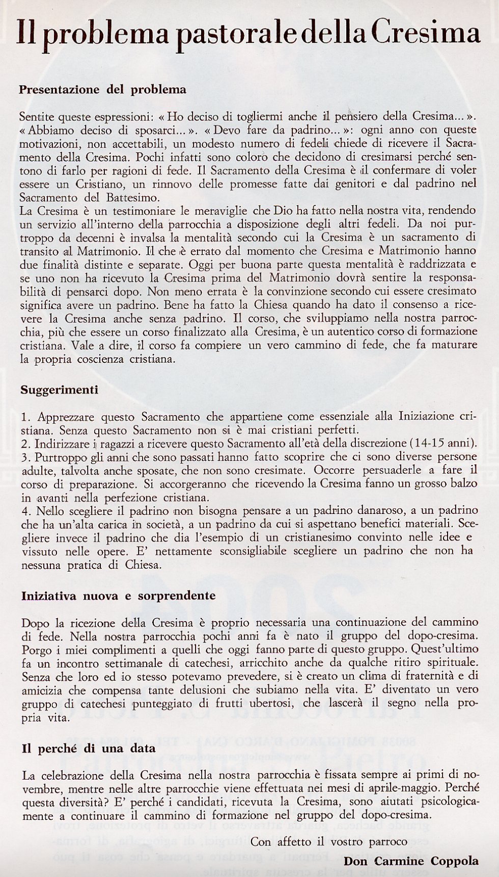 Lettere Parroco
